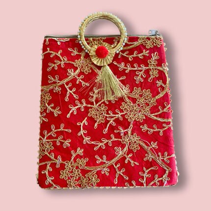 Royal Red Embroidered Potli Clutch