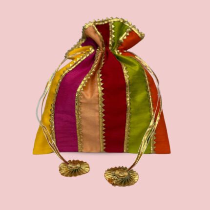 Multicolour Silk Potli Bag – 400 g Capacity