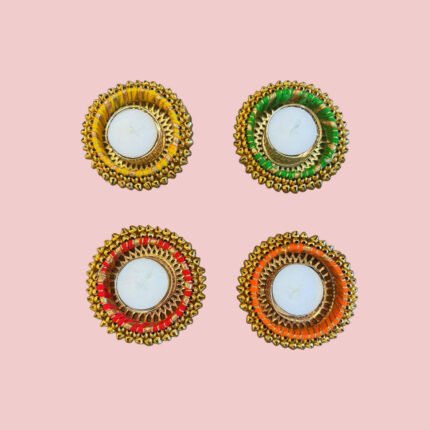 Premium Round Tealight Candle Holders (Set of 4)