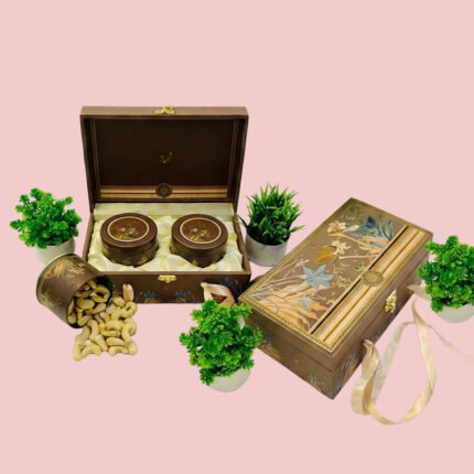 Elite Brown Luxury Dry Fruit Box (2 Jar Set)